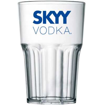 bicchiere di plastica di cocktails con logo